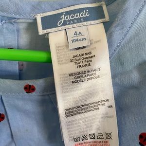 Jacadi cotton blouse with ladybugs 4 y/o